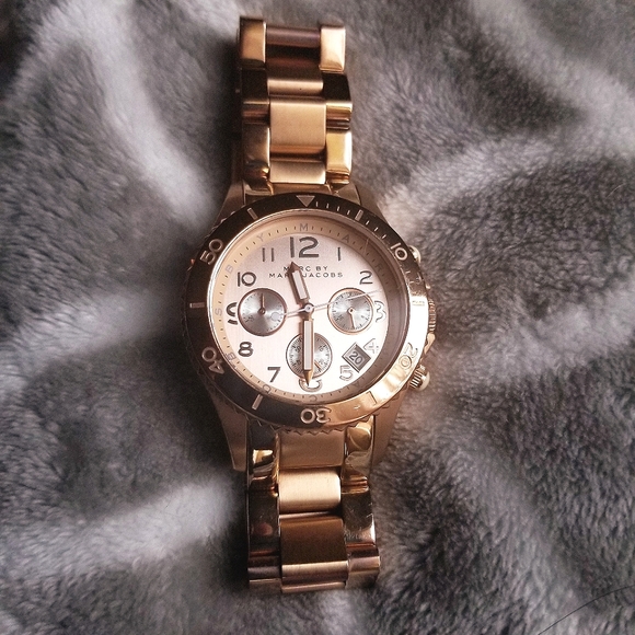 Marc Jacobs Unisex Rose Tone "Rock Chronograph - Picture 8 of 8